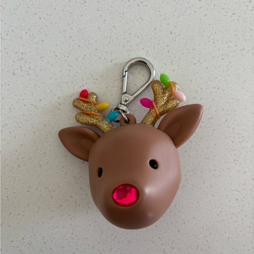 Bath & Body Works Reindeer Hand Sanitizer keychain